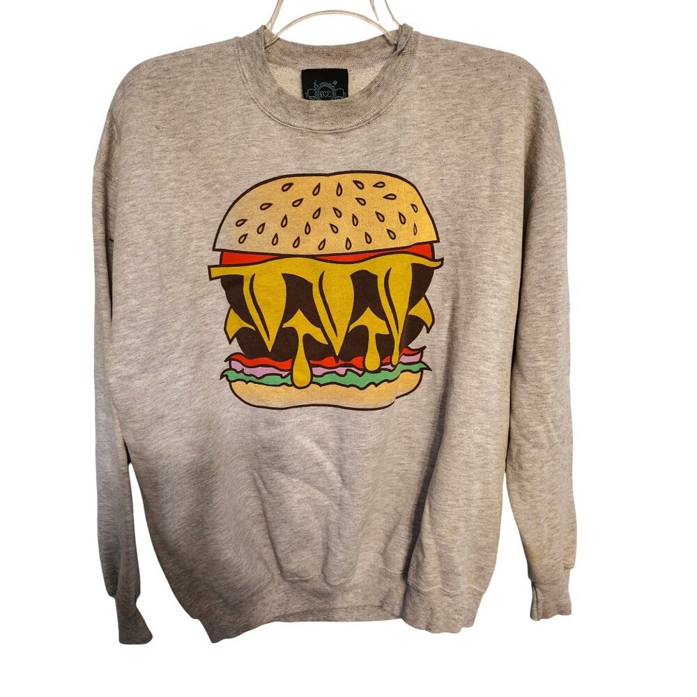 Clawburger Clay Money Hamburger Sweatshirt XL 100% Cotton Beef? Womens READ
